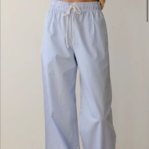 DONNI. Blue Striped Pants
